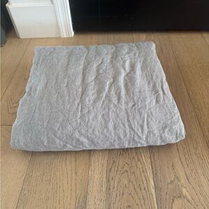 West Elm European Linen Duvet Cover 88x92 Full/Queen Grey $259